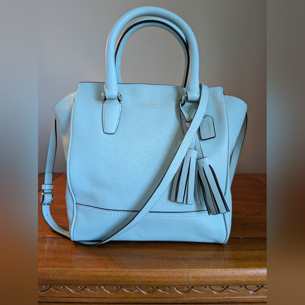Coach Crossbody Bag in Mint and Beige